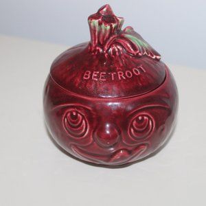 Anthropomorphic Sylvac Bowl Jar with Lid Beetroot Beets Vintage